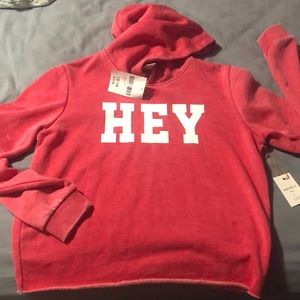 NWT Forever 21 girls crop hoodie